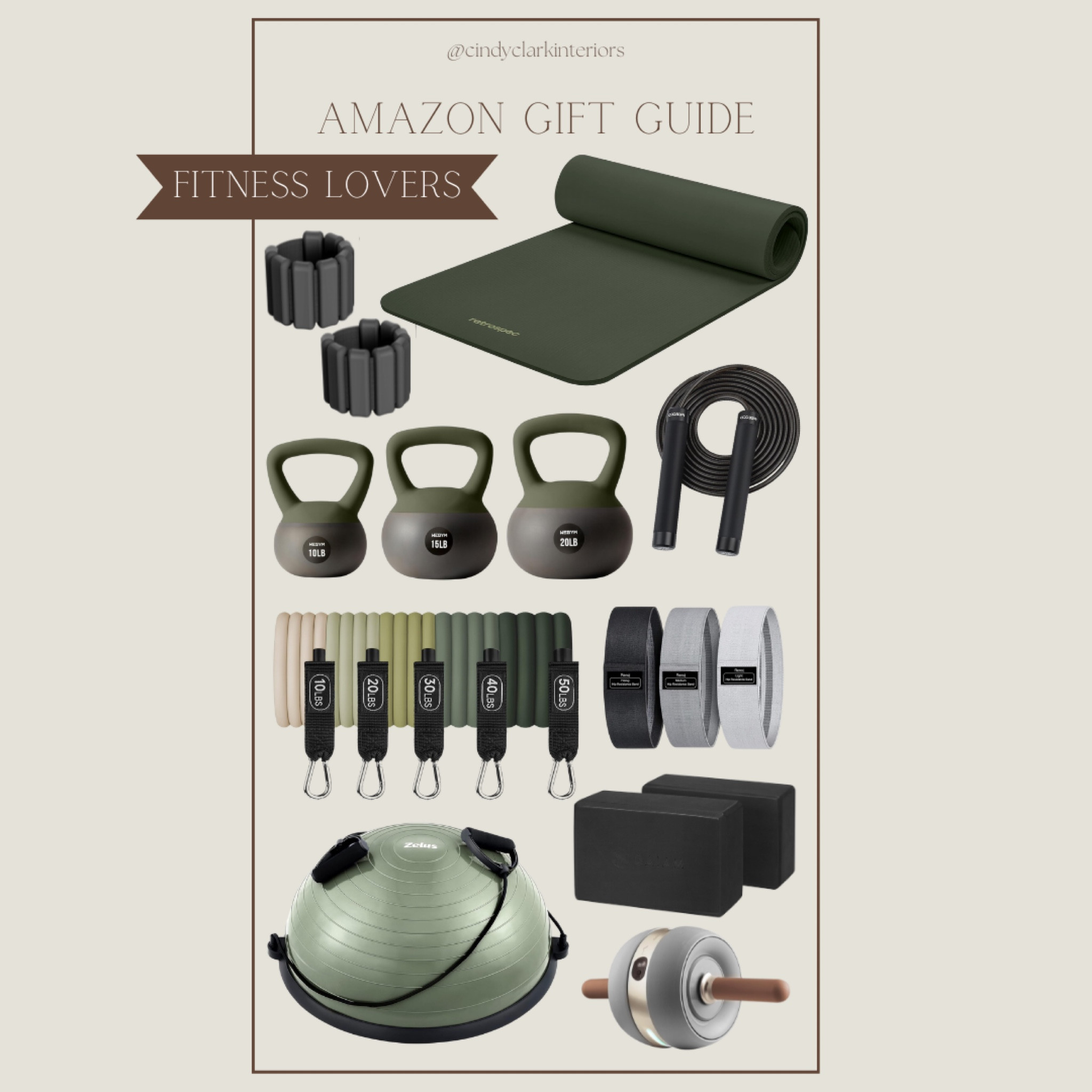 A holiday gift guide for the fitness lover with finds all from Amazon! If you have a fitness lover you’re shopping for, all these gifts come quickly, are great for all stages, and they’re cute! 

#LTKfitness #LTKfindsunder100 #LTKGiftGuide