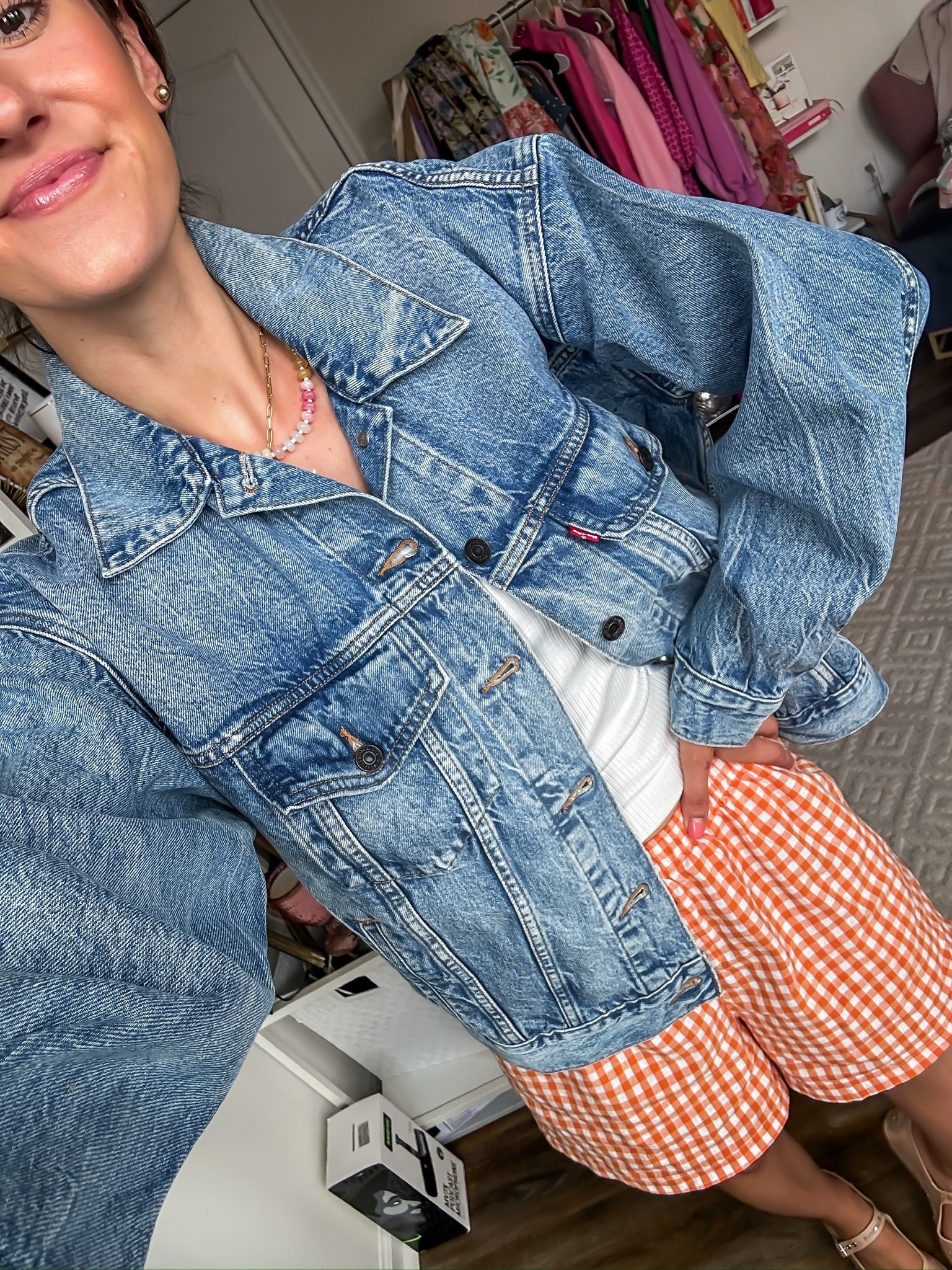 Spring outfit with orange boxer shorts 🧡

#LTKSeasonal #LTKootd