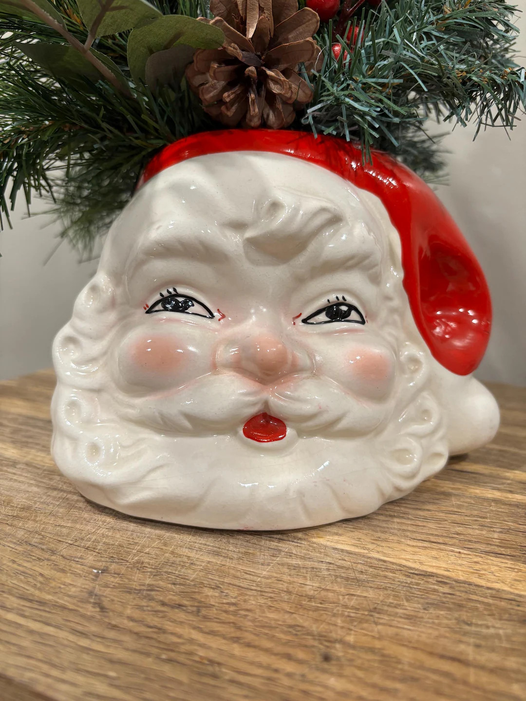 Vintage Santa Planter - Etsy | Etsy (US)