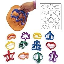 Colorations Easy Grip Dough and Clay Cookie Cutters, 12 Pieces, Class Pack, for Kids, Education, Sha | Amazon (US)