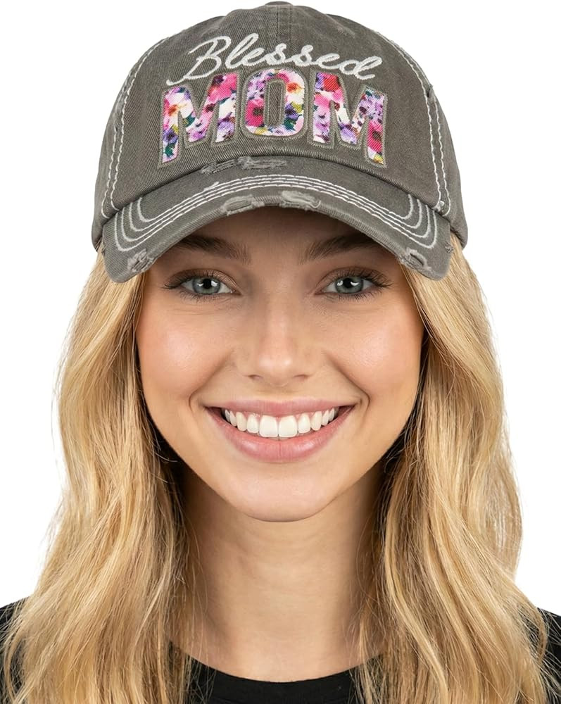 Funky Junque Distressed Vintage Baseball Cap - Embroidered Patch Women's Hat - Holiday, Lifestyle... | Amazon (US)