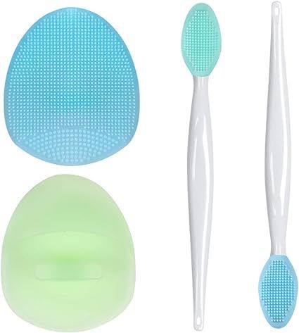 Ewinever Soft Silicone Face Cleanser Brushes + Lip Scrub Brush Handheld Manual Massage Brushes Sc... | Amazon (CA)