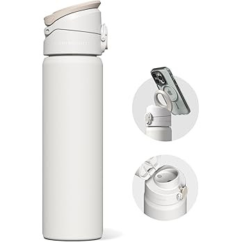 RHINOSHIELD AquaStand Magnetic Bottle 23 oz | Round Mouth Stainless Steel Insulated Water Bottle,... | Amazon (US)