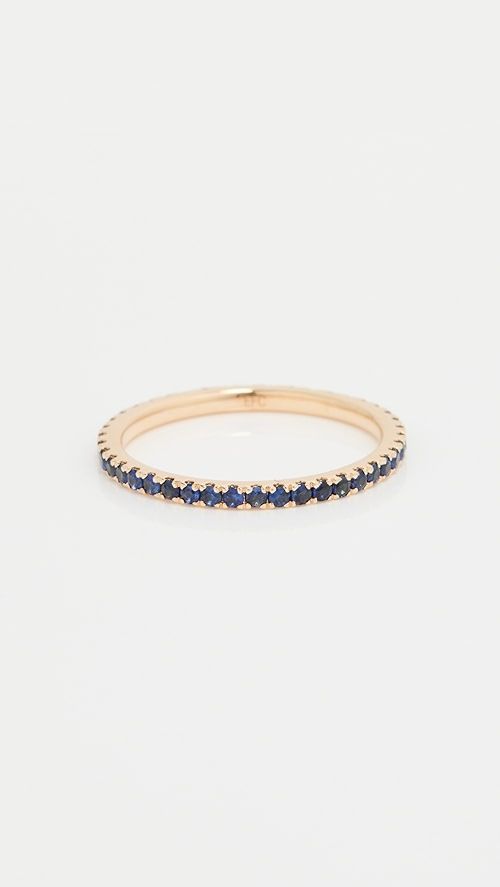 14k Gold Blue Sapphire Eternity Stack Ring | Shopbop