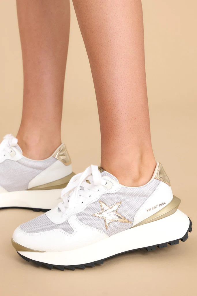 Major White Pebbled Mesh Sneakers | Red Dress 