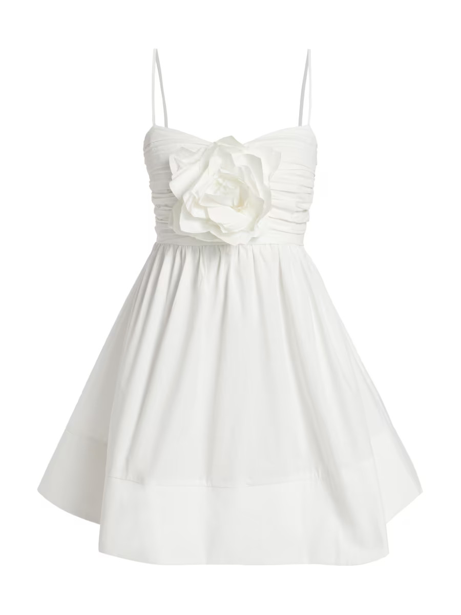 Zephyr Floral Appliqué Minidress | Saks Fifth Avenue