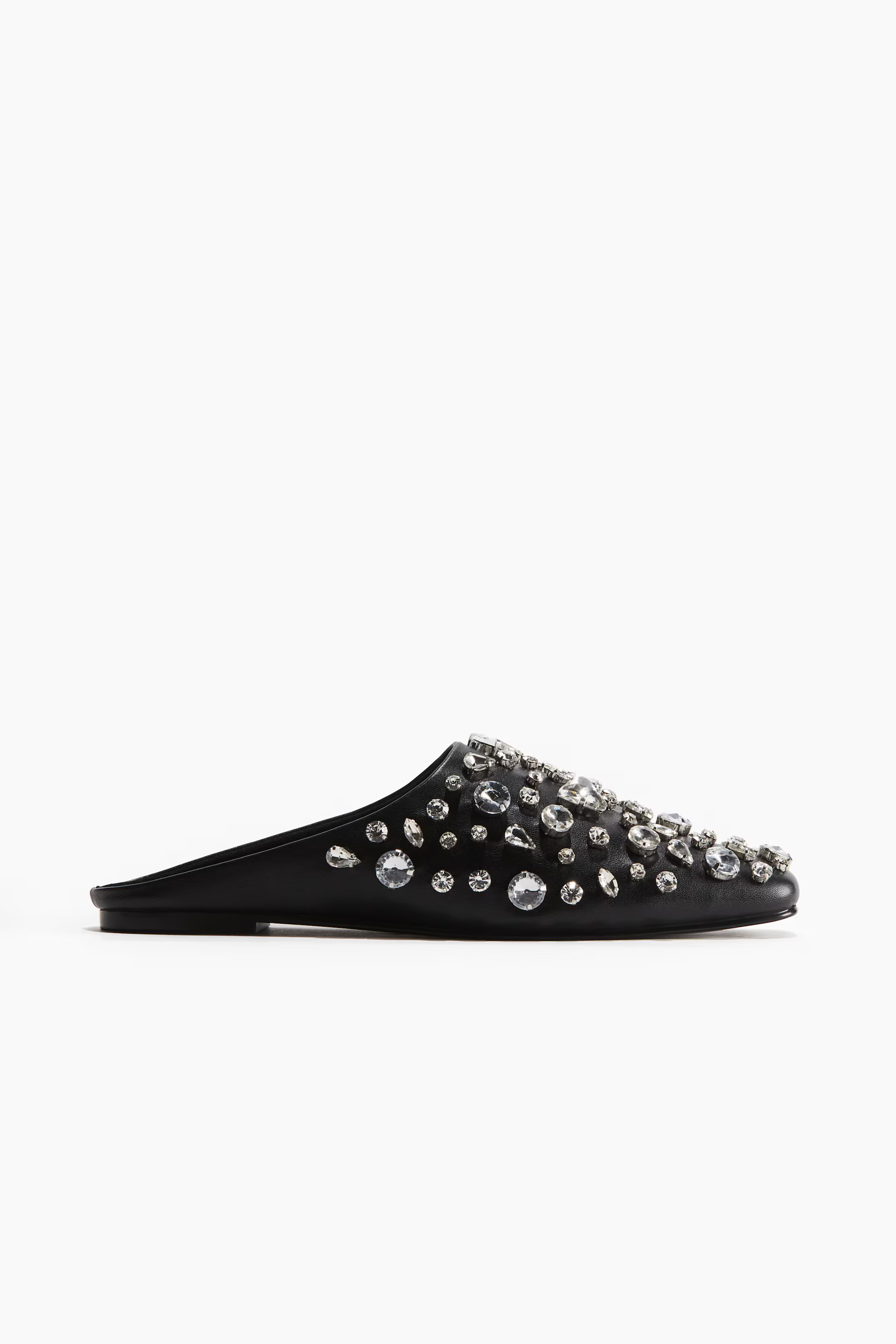 Embellished Mules - Black/rhinestones - Ladies | H&M US | H&M (US + CA)