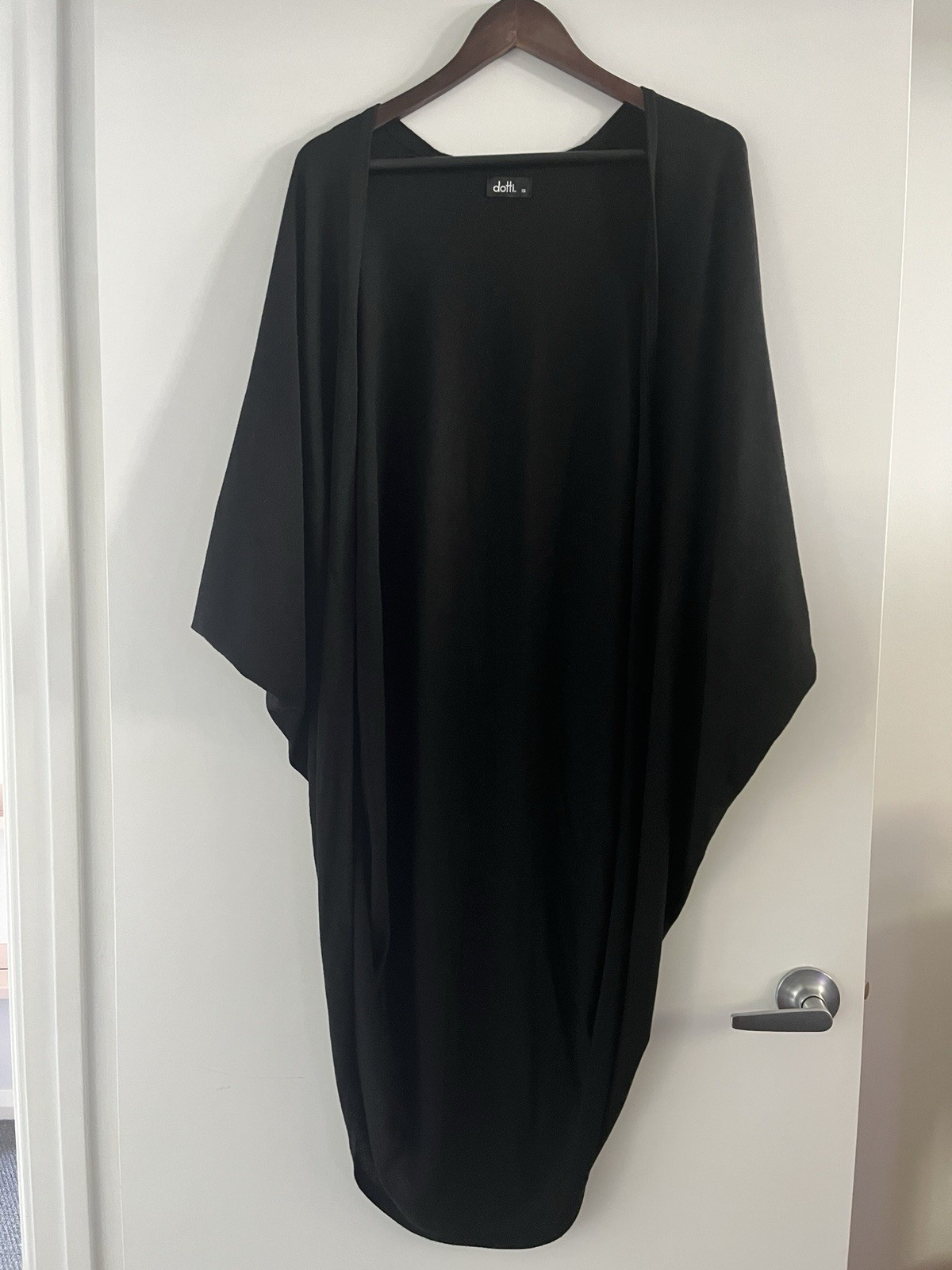 Dotti Size XS 6 8 10 Black Long Line Waterfall Cardigan Knit | eBay AU