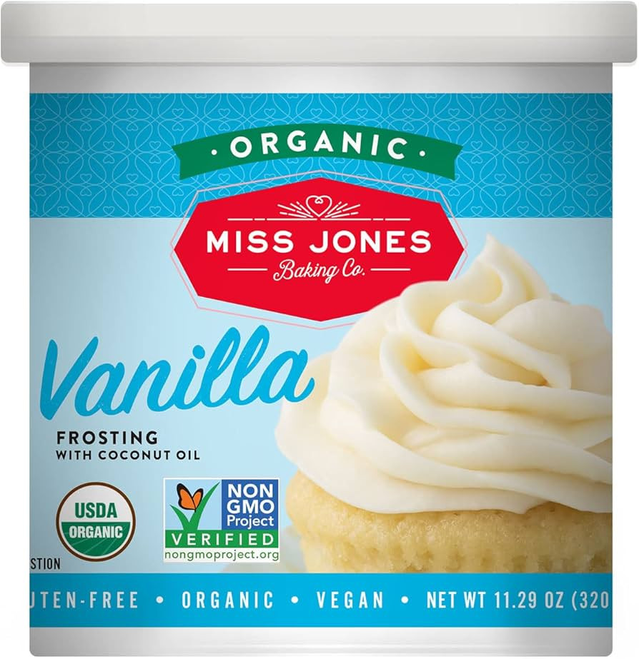 Miss Jones Baking Organic Buttercream Frosting, Perfect for Icing and Decorating, Vegan-Friendly:... | Amazon (US)