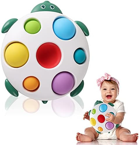 DOLIVE Baby Sensory Fidget Toy, Early Educational Silicone Baby Simple Dimple Sensory Toys with Teet | Amazon (US)