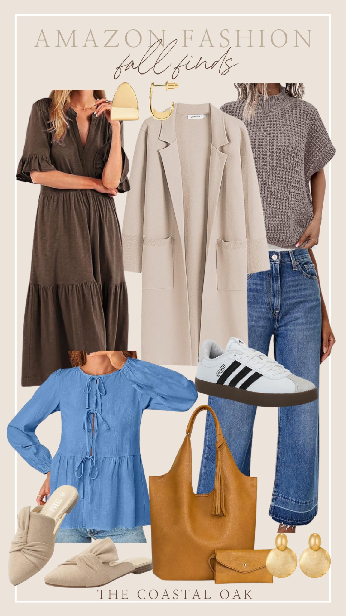 Amazon’s Fall fashion finds! Neutral coatigan, adidas samba, brown dress, large leather purse! Most under $50

#LTKSeasonal #LTKFindsUnder100 #LTKFallSale