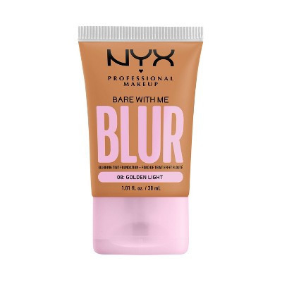 NYX Professional Makeup Bare With Me Blur Tint Soft Matte Foundation - 08 Golden Light - 1.01 fl oz | Target