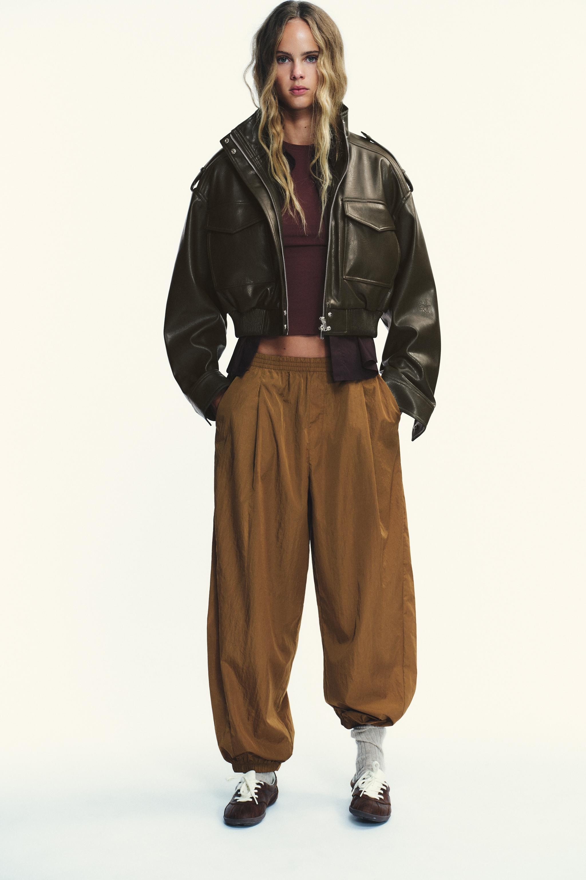 FAUX LEATHER CROP JACKET | Zara US