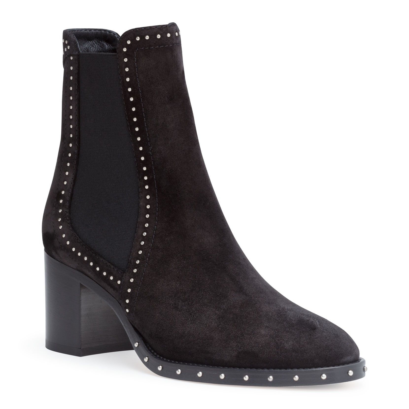 Merril 65 Black Suede Stud Boots | Shop Savannahs (US)