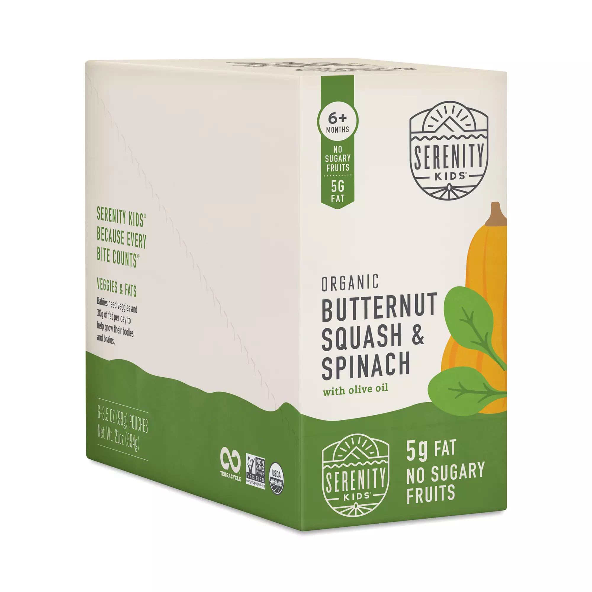 Organic Butternut Squash & Spinach with Olive Oil Baby Food | Thrive Market