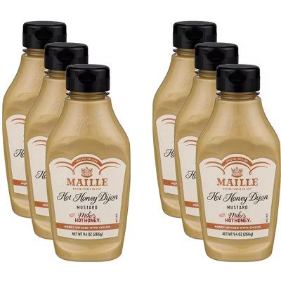 Maille Hot Honey Dijon Mustard with Mike's Honey - Case of 6 - 9.4 oz | Target