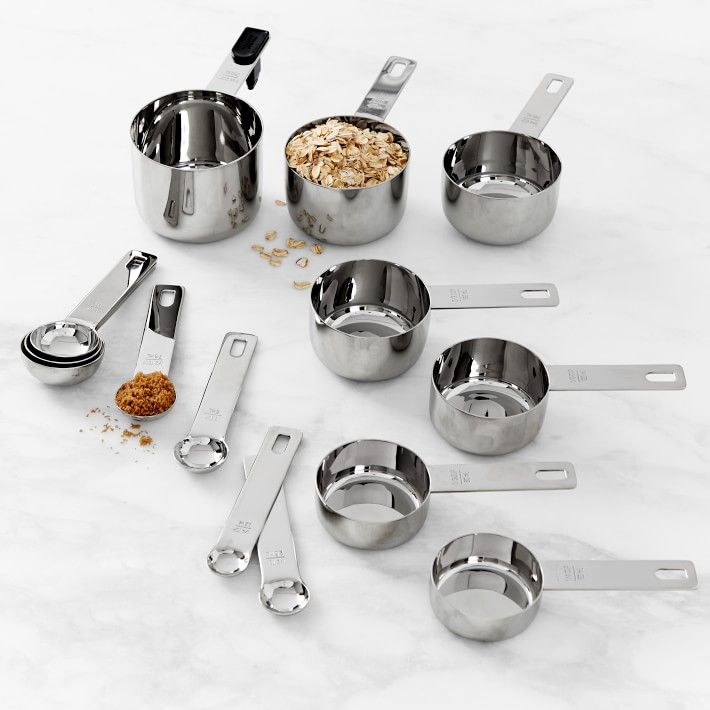 Williams Sonoma Stainless Steel Ultimate Measuring Cups & Spoons | Williams-Sonoma