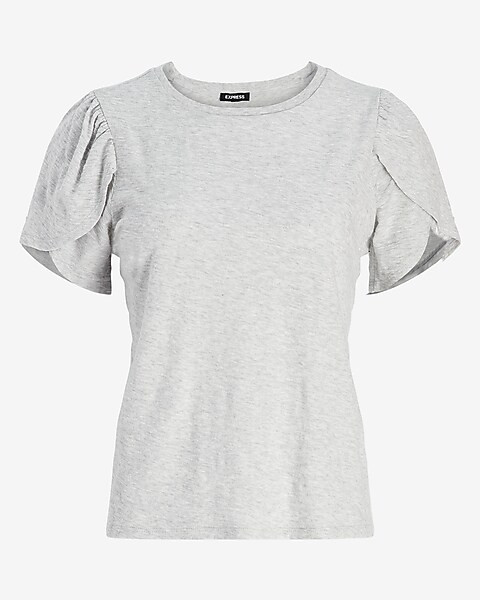 Skimming Tulip Sleeve Tee | Express