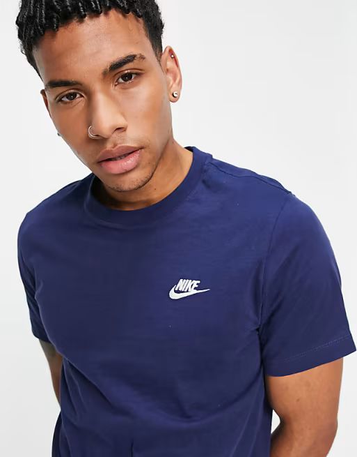 Nike Club t-shirt and joggers set in navy | ASOS | ASOS (Global)