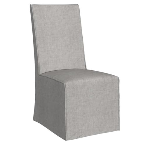 Bassett Mirror Company Mackie Dining Chair in Gray Fabric and Wood | Amazon (US)