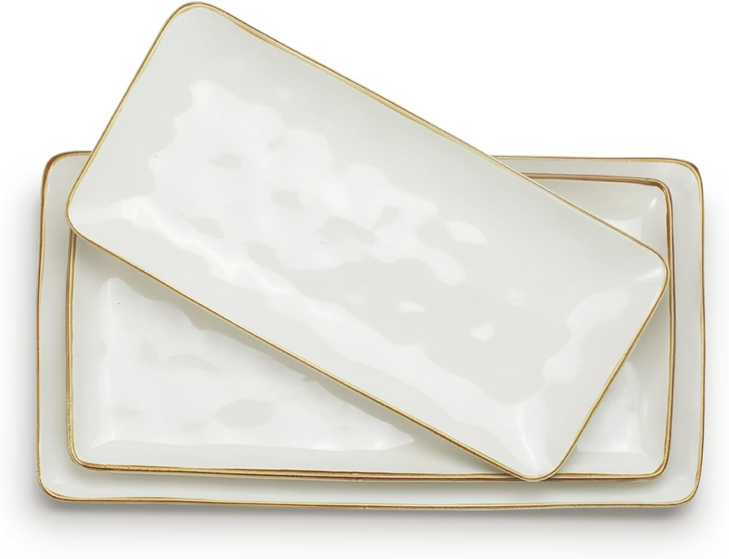 famiware Serving Platter, Rectangular 15.67/14.1/12.6inch Serving Dishes for Entertaining, Microw... | Amazon (US)
