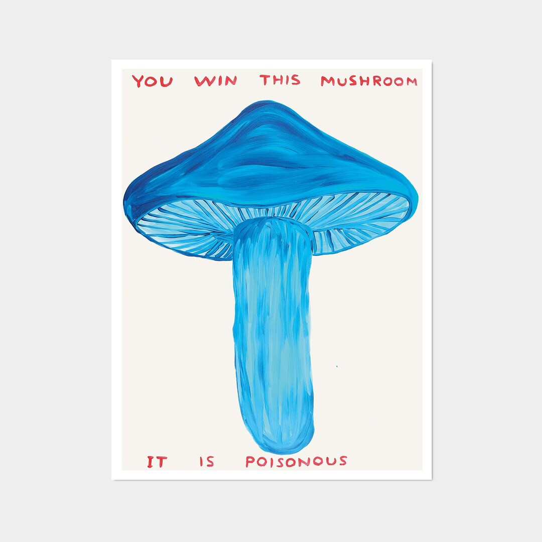 Genuine David Shrigley Poster: You Win This Mushroom - Etsy | Etsy (US)