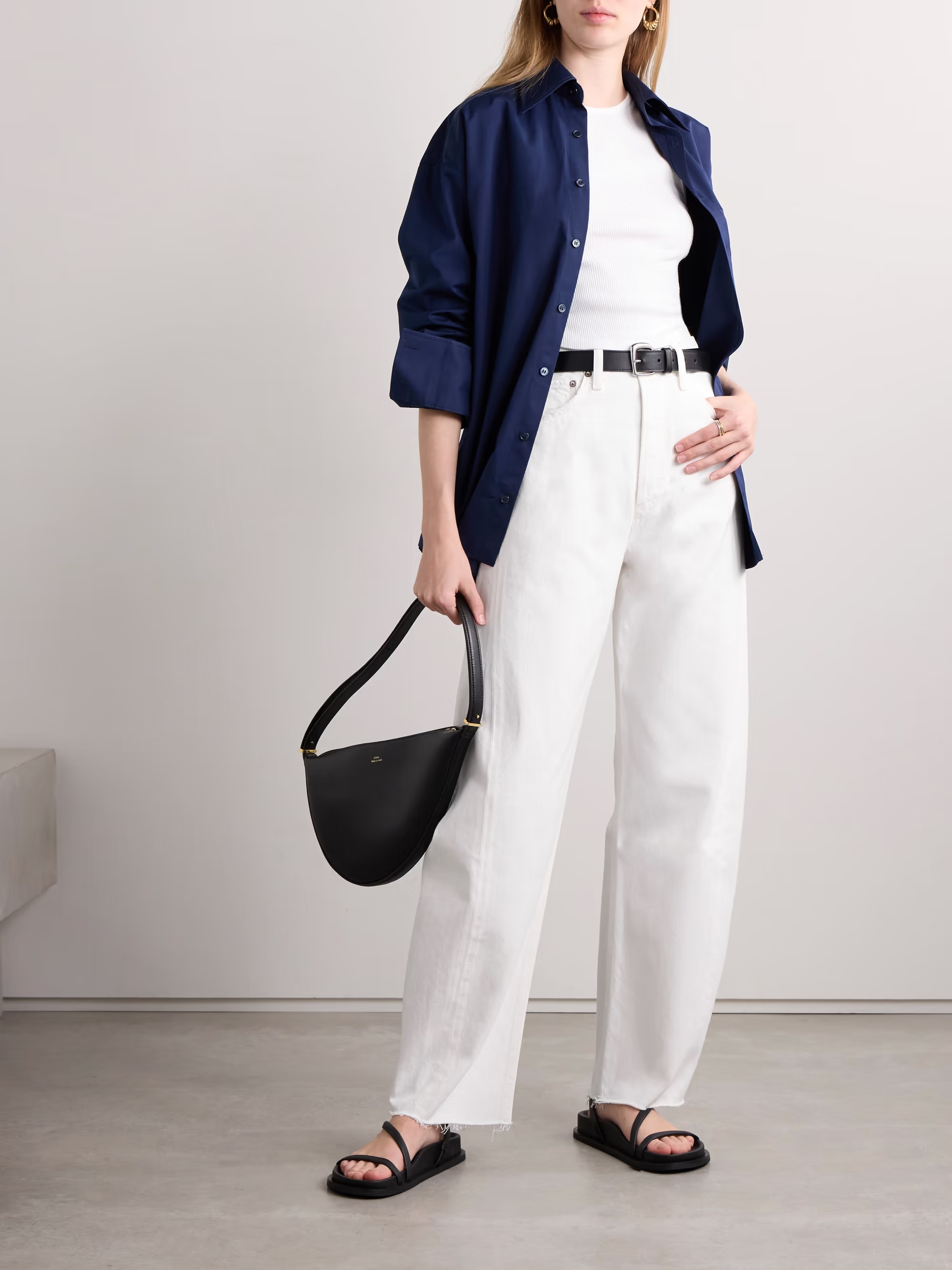 Luna frayed high-rise barrel-leg jeans | NET-A-PORTER (US)
