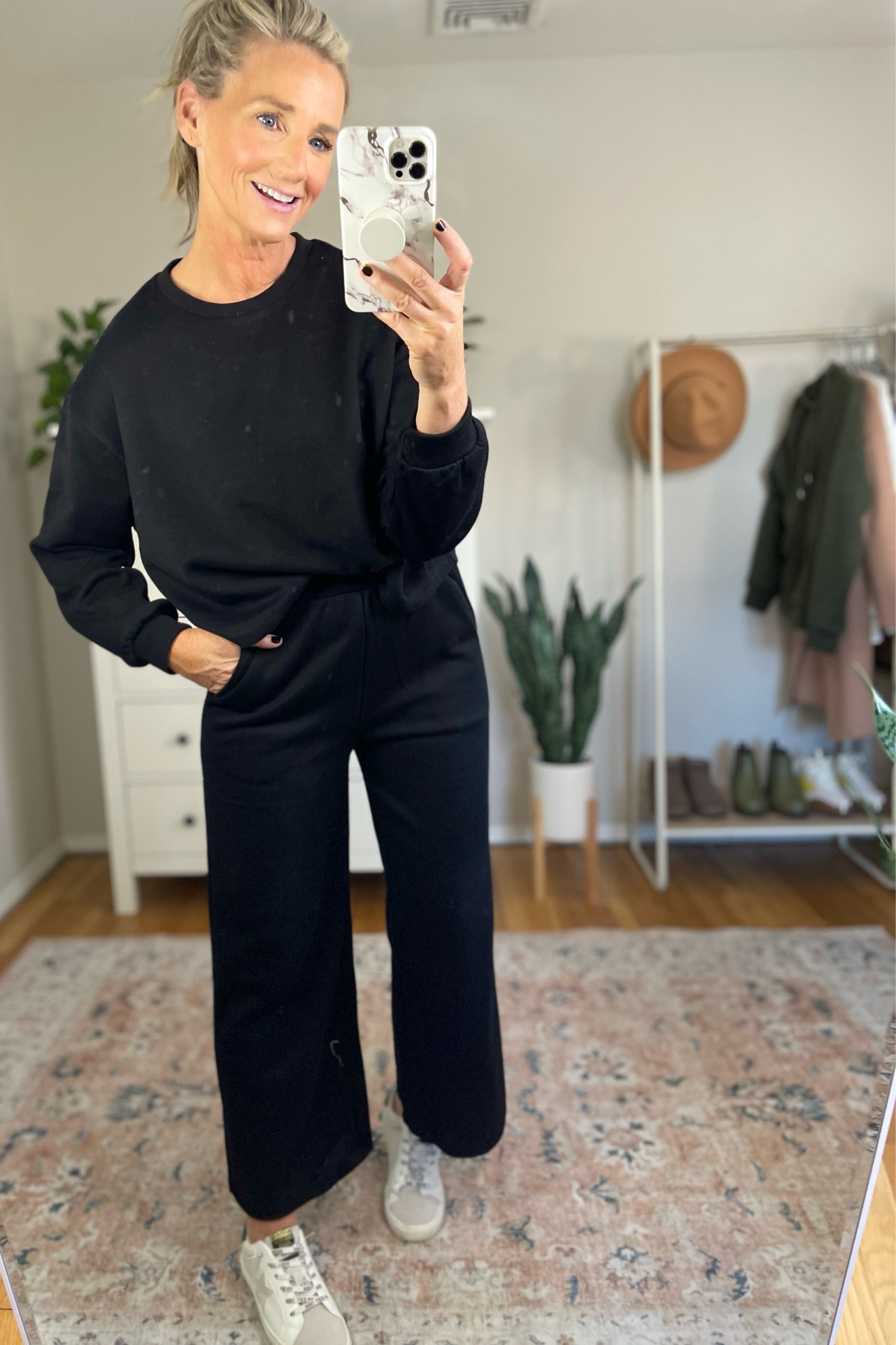 My wide leg lounge set is super comfy 🙌🏻 perfect holiday travel ✈️ outfit! Runs true. 

#LTKunder50 #LTKstyletip #LTKsalealert