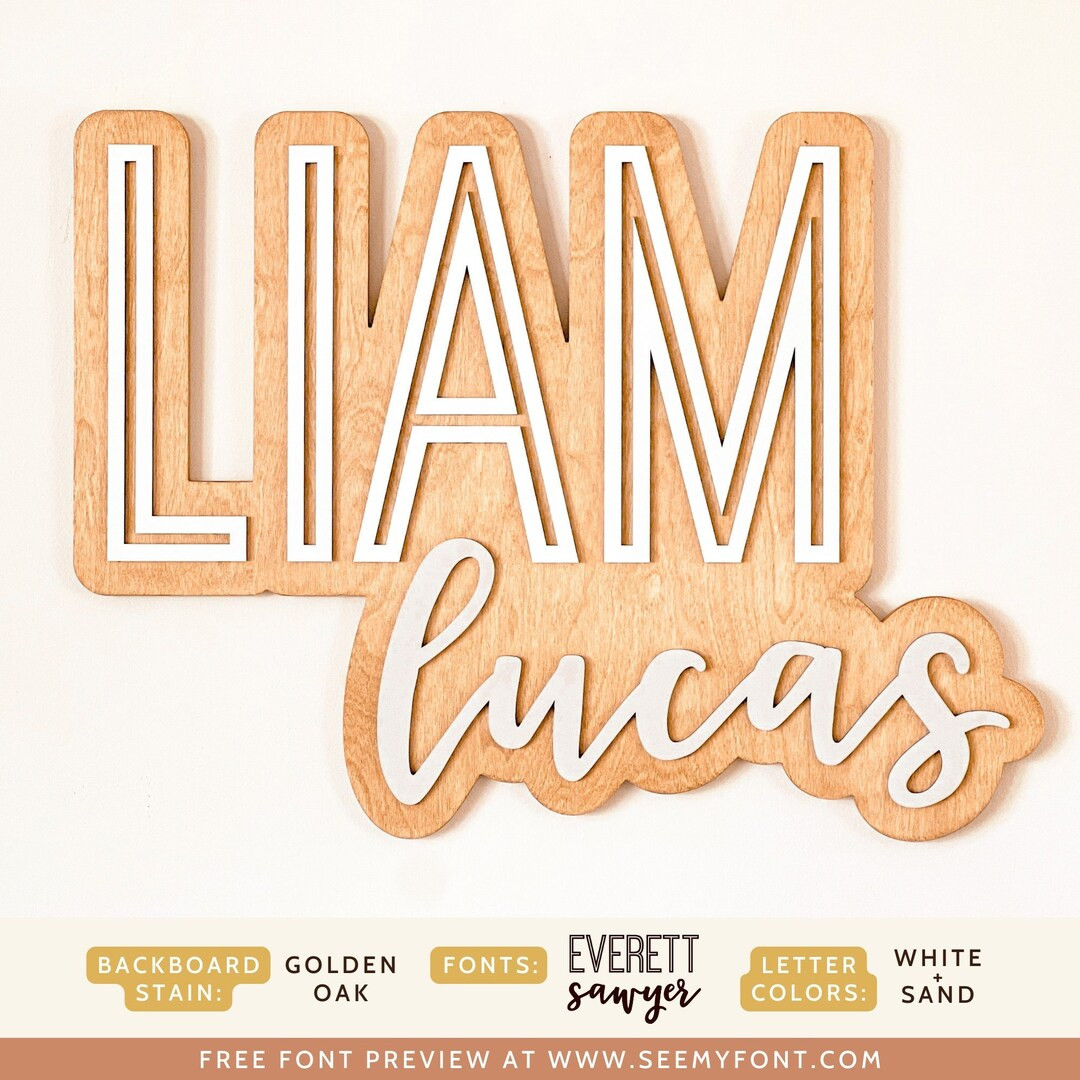 Wooden Name sign 12" to 54" wide! - Custom Name Sign - Nursery Decor - wall art above a crib - Ba... | Etsy (US)