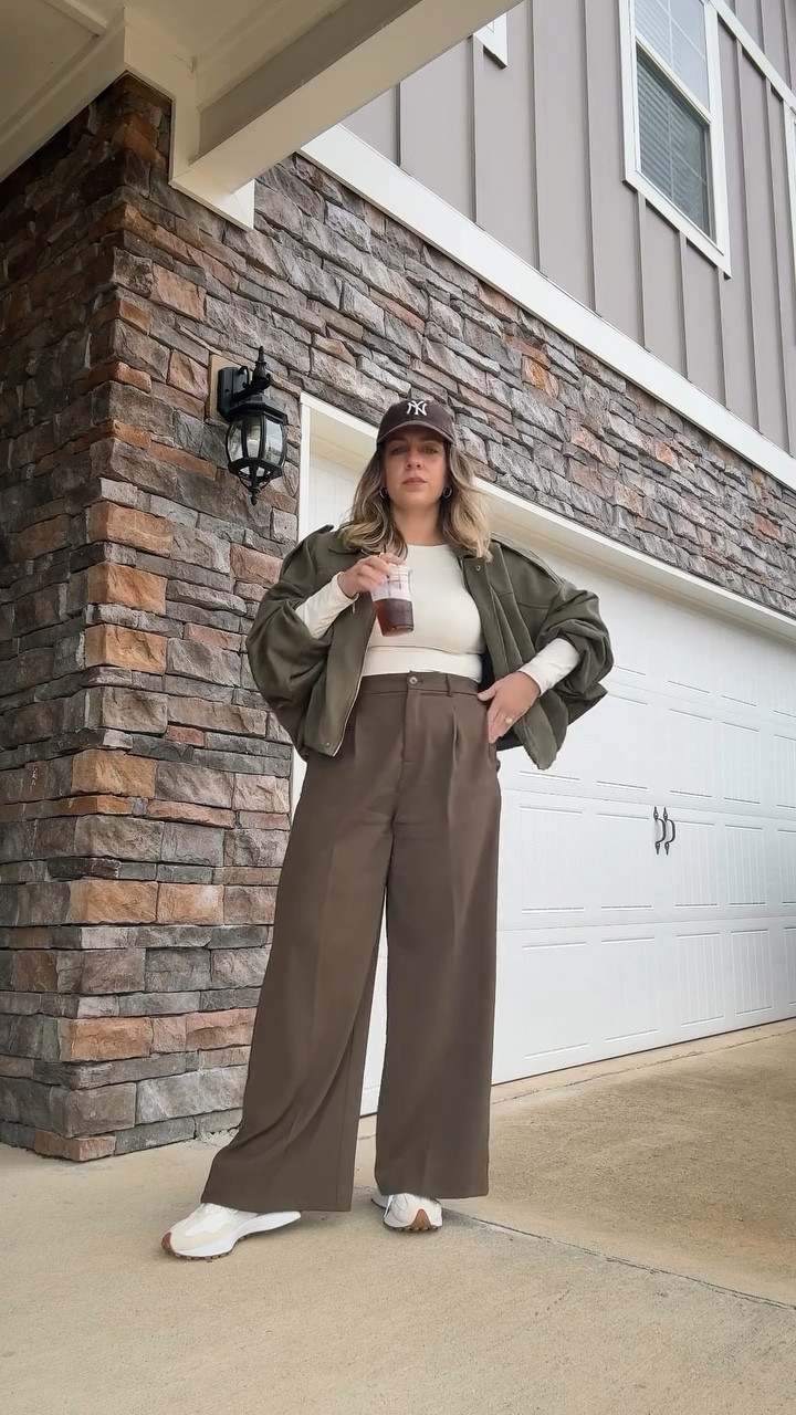 lowkey missing my daily OOTDs

Olive suede jacket
Brown dressy pants
Wide leg pants
Elevated casual 
Work outfit
City outfit 
NYC outfit 

#LTKootd #LTKSaleAlert #LTKMidsize