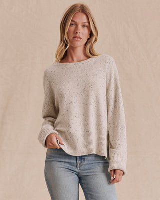 Splendid - Haven Tweedy Crewneck Sweater - Heather Charcoal | Splendid