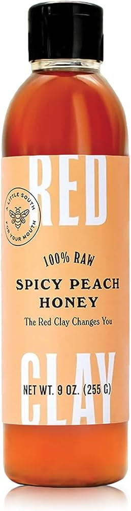 Hot Spicy Peach Honey by Red Clay Hot Sauce, Gluten Free, Paleo Friendly, Raw Wildflower Honey In... | Amazon (US)