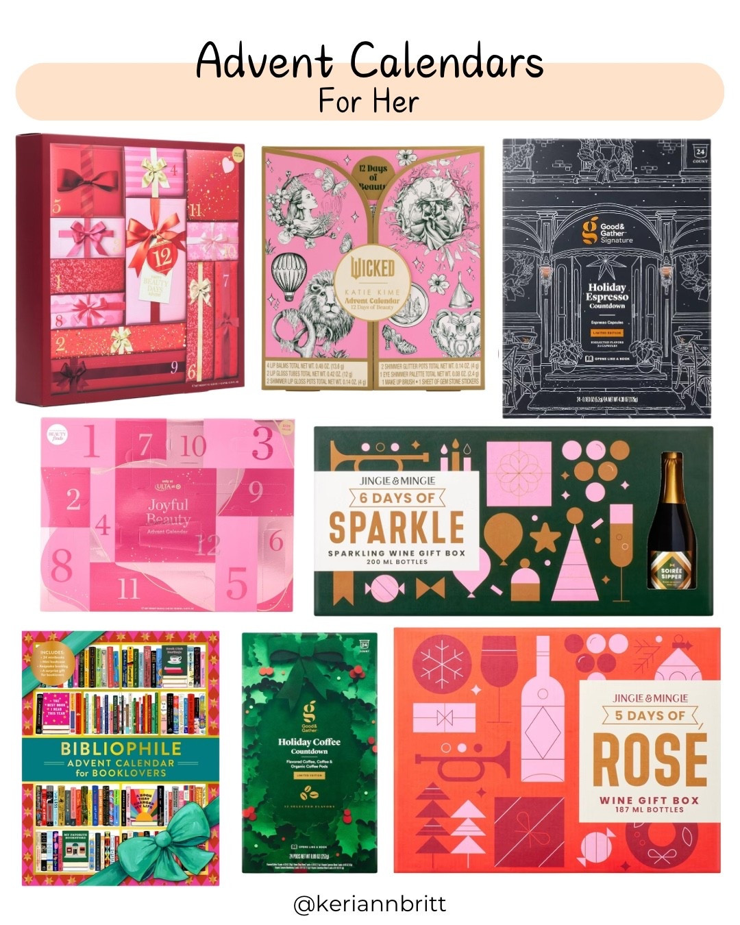 Advent Calendar For Her

Target / wine advent / beauty advent / Christmas countdown 

#LTKGiftGuide #LTKSeasonal #LTKHoliday