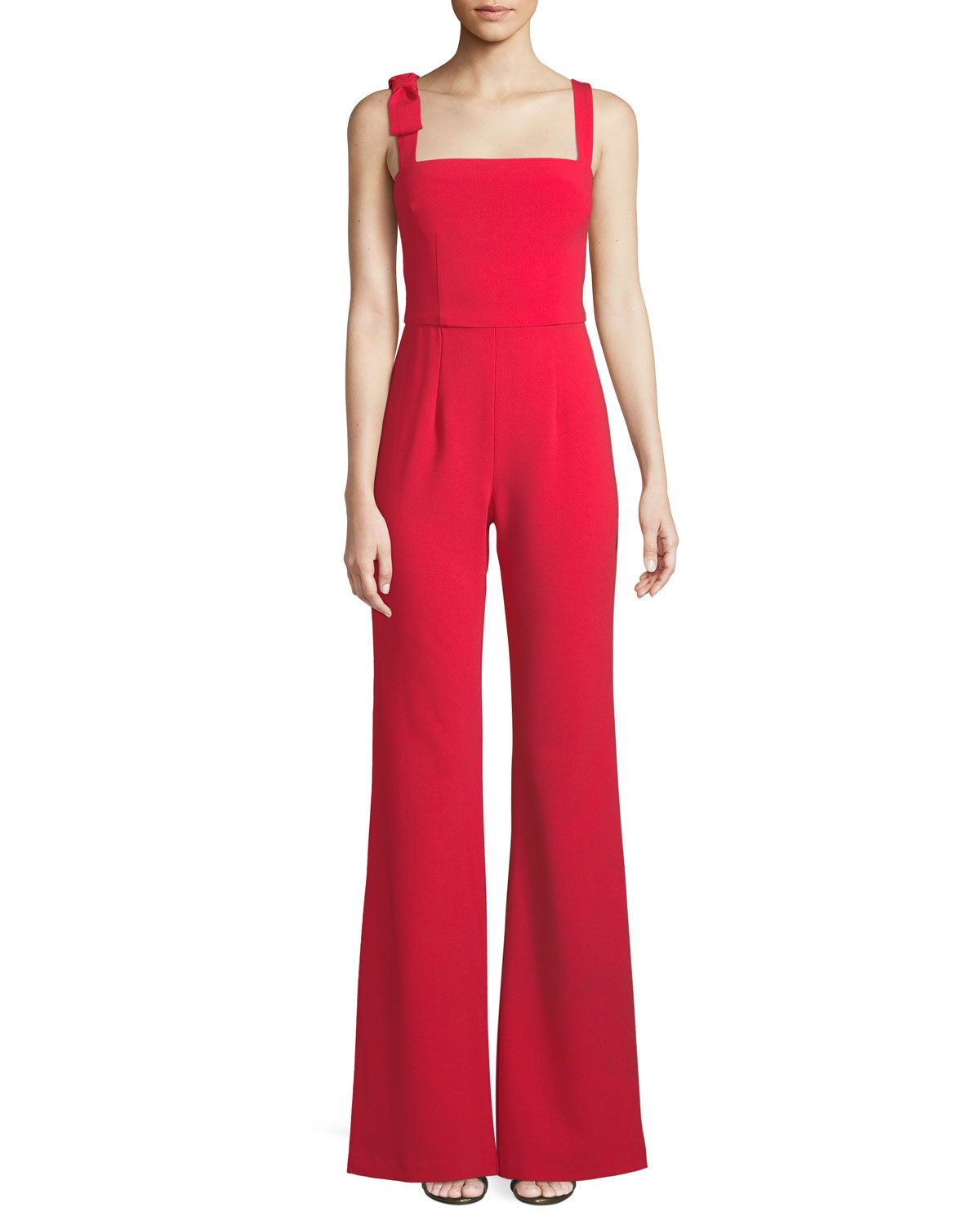 Dana Wide-Leg Jumpsuit w/ Bow | Neiman Marcus