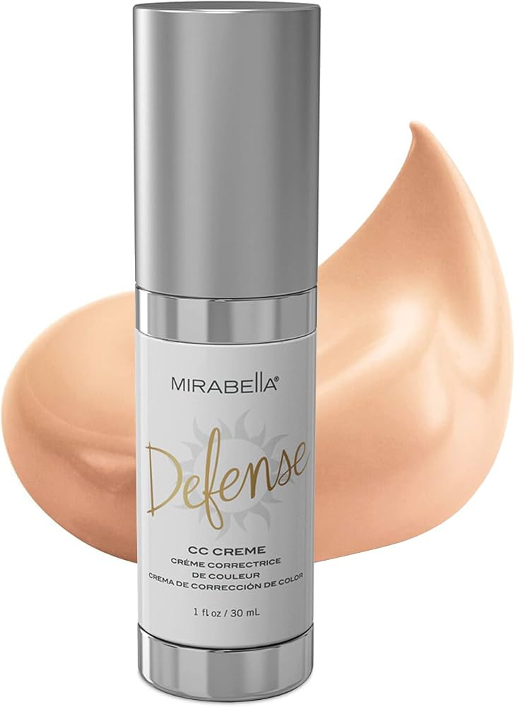 Mirabella Defense CC Creme Full Coverage Foundation with SPF 20, CC Cream Foundation with Sunscre... | Amazon (US)