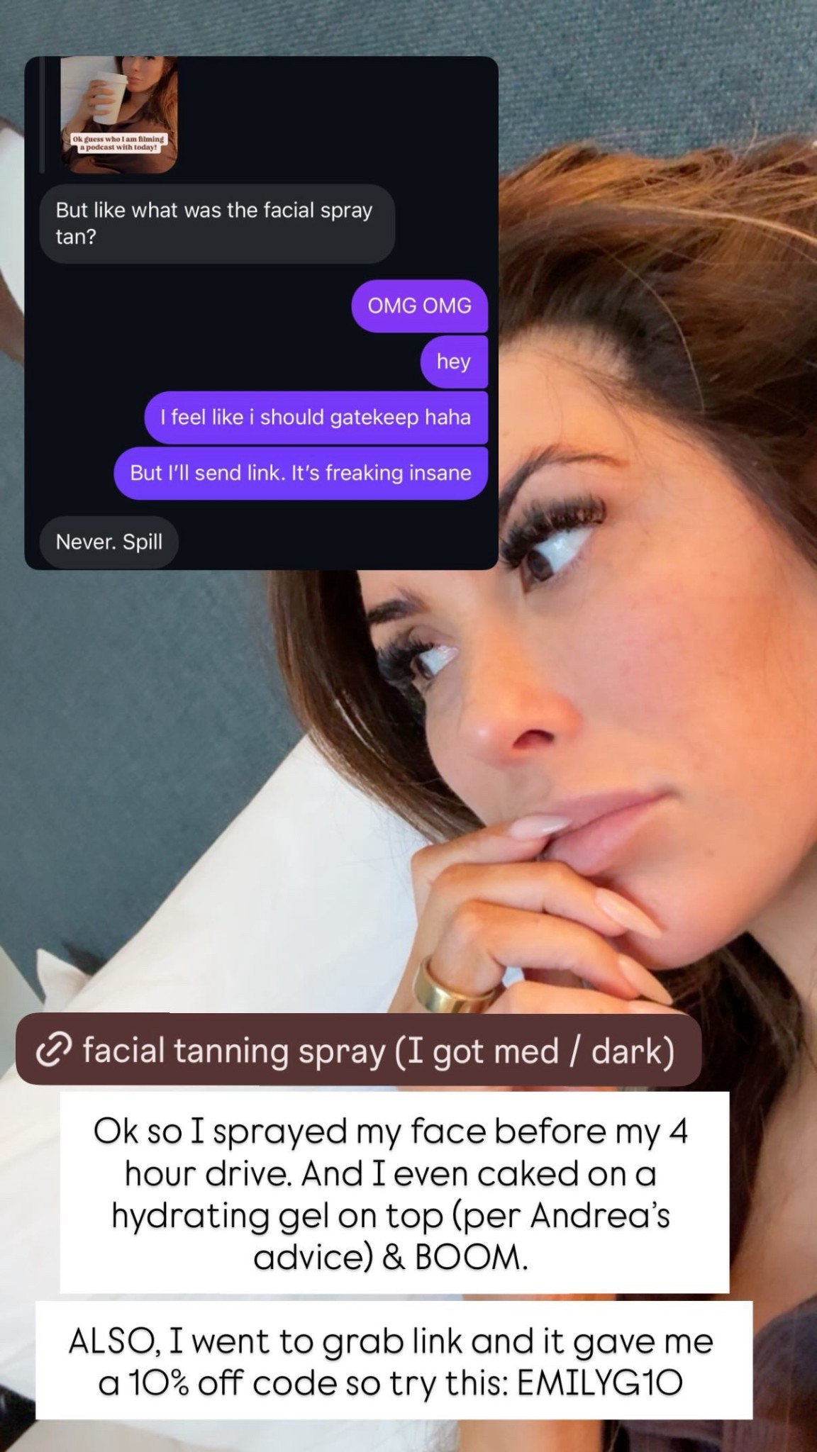 Facial tanning water - medium /dark 

Skincare, Selfcare, Tanning spray, tanning water, winter, makeup, Saltyface, Emily Ann Gemma

#LTKdayinmylife #LTKmomlife #LTKBeauty