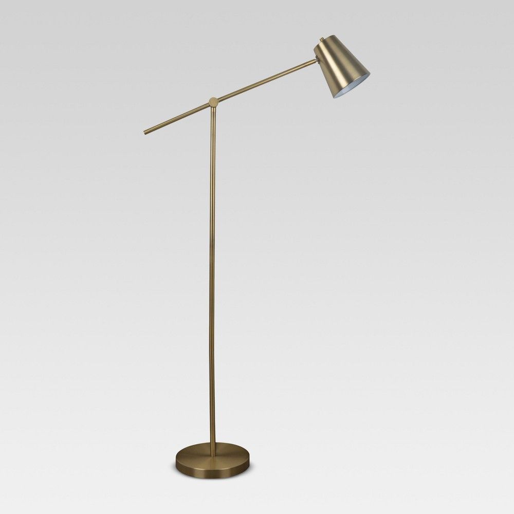 Cantilever Floor Lamp Brass Includes Energy Efficient Light Bulb - Project 62 , Size: Lamp with Energy Efficient Light Bulb | Target