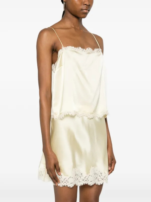 Loure lace-trim top | Farfetch Global