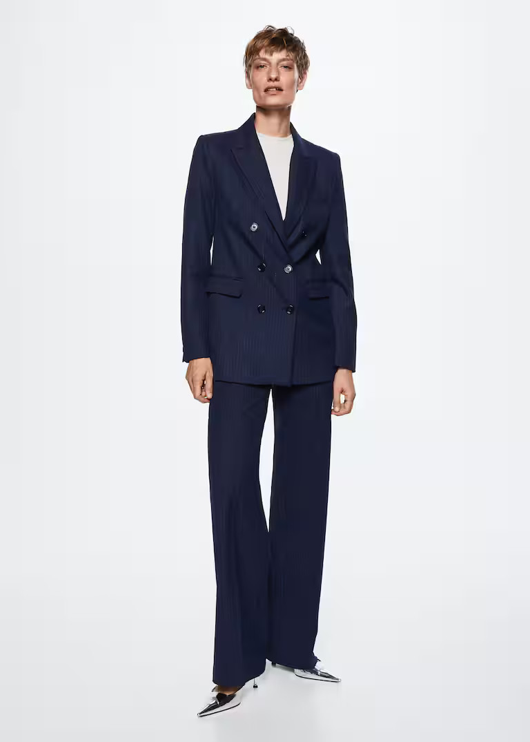 Pinstripe suit blazer | MANGO (US)