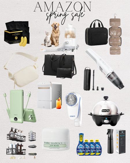 Here are some more of my favorites that are on sale for the Amazon Spring Sale! 

Amazon, Spring sale, portable phone charger, dash egg cooker, nugget ice maker, cosmetic travel bag, lip mask, crossbody belt bag, gold eye mask