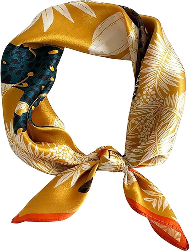 100% Mulberry Silk Neck Scarf 21''x21'' Small Square Scarf for Women Men Envelope Package | Amazon (US)