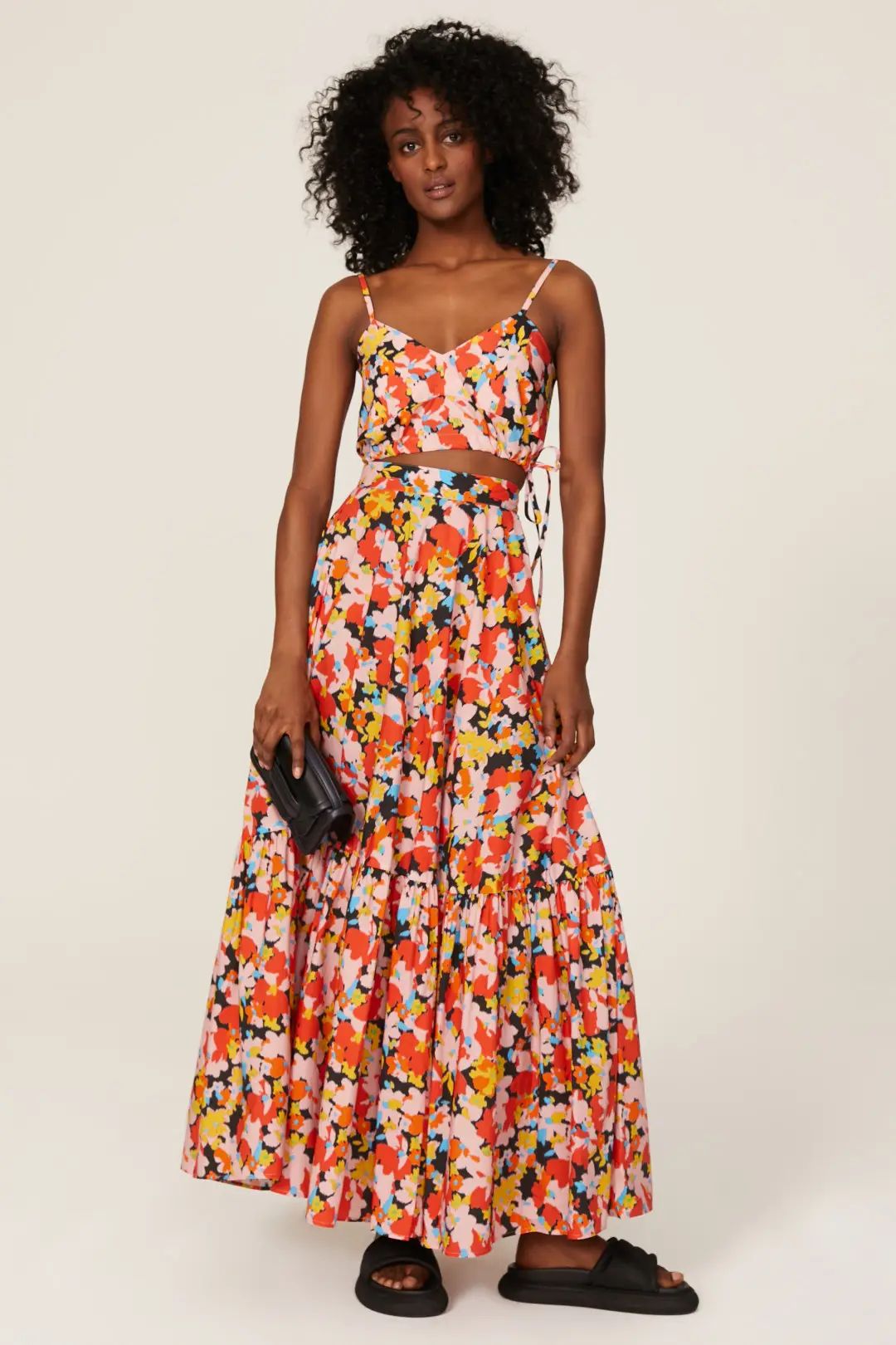 Orange Floral Maxi Skirt | Rent the Runway