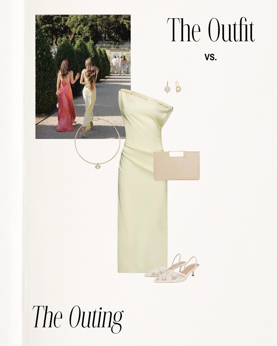 What to wear as a wedding guest this summer!! 🥂 

Wedding, maxi dress, yellow dress, Europe, summer outfit inspo, Amazon finds, clutch, kitten heels, gold accessories, lioness, revolve