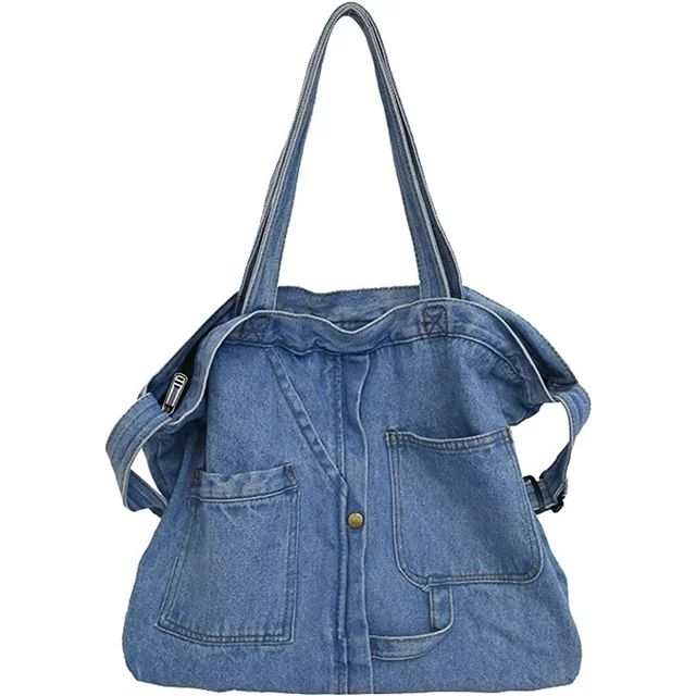CoCopeaunts Handbag for Women Hobo Tote Bag Denim Crossbody Bag Casual Satchel Large Capacity Pur... | Walmart (US)