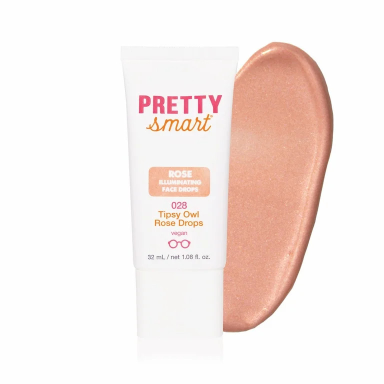 Pretty Smart Tipsy Owl Illuminating Face Drops, Rose Drops, 1.08 fl. oz Tube | Walmart (US)