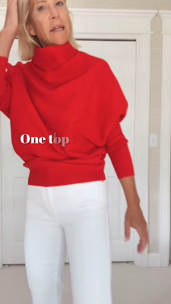 I unexpectedly loved this red funnel-neck top for its relaxed fit, longer length, and easy wear as a lightweight sweater or sweatshirt for chilly fall days. 

 #LTKdayinmylife #LTKgrwm