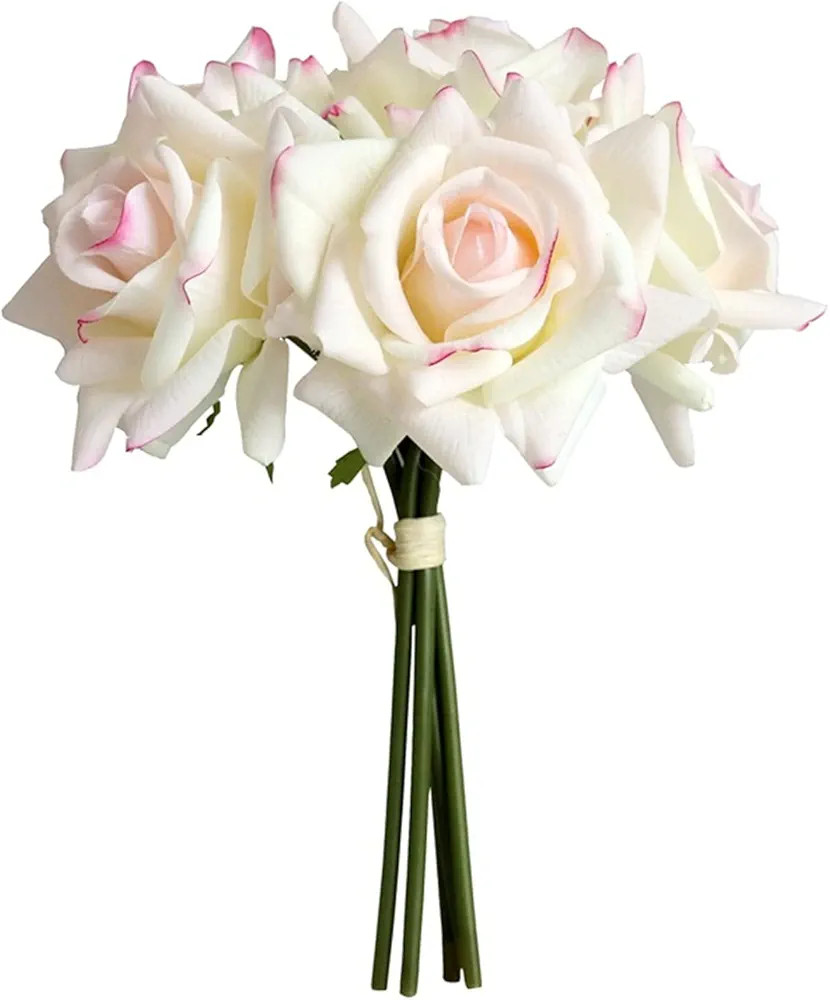 Curled Rose Artificial Flowers Moisturizing Lifelike Touch Centerpiece Wedding Party Decoration B... | Amazon (US)