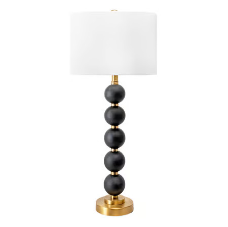 Black 31-inch Iron Pearl Table Lamp | Rugs USA