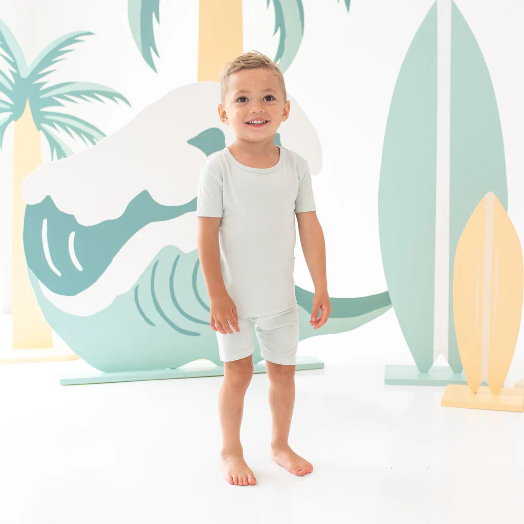 Short Sleeve Pajamas in Dew | Kyte BABY