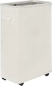 Chrislley 45L Slim Laundry Hamper with Wheels Narrow Rolling Laundry Basket Foldable Dirty Clothe... | Amazon (US)